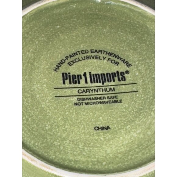 Hand-Painted Pier 1 Imports Carynthum Floral Plate - 10" Diameter - Picture 3 of 5